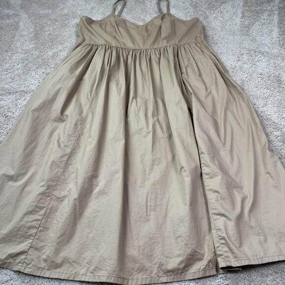 Old Navy Dress Womens XXL Brown Cotton Country Western Prairie Minimalist Basic - Picture 2 of 9